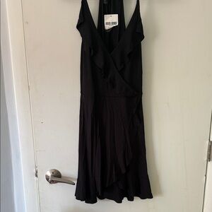Forever 21 Black Ruffled Mini Dress